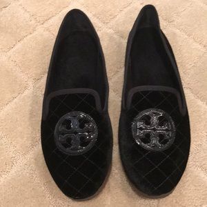 Tory Burch Quilted Billy Slipper-Black Size 10